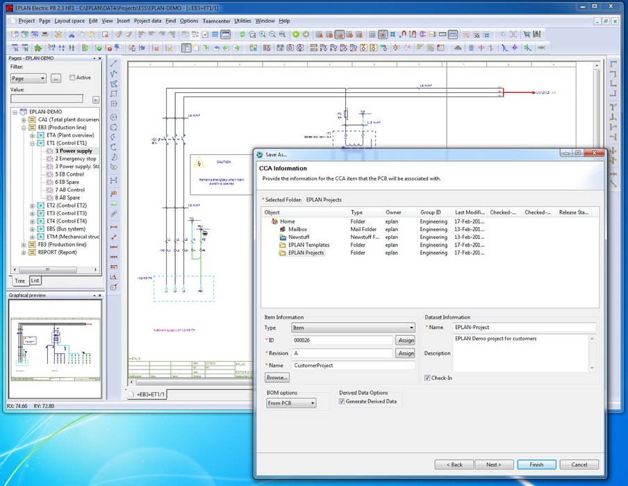 Data exchange with synchronisation of catalogue parts